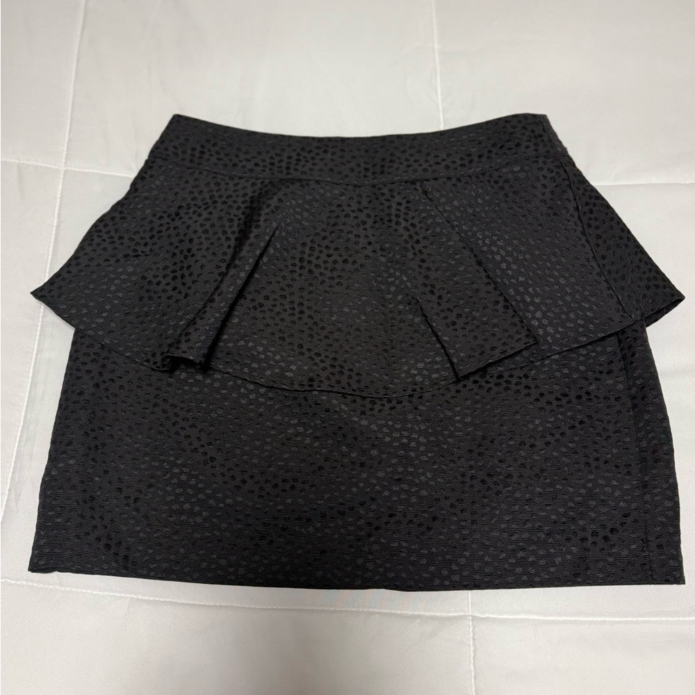 Silence + Noise Black Textured Mini Skirt